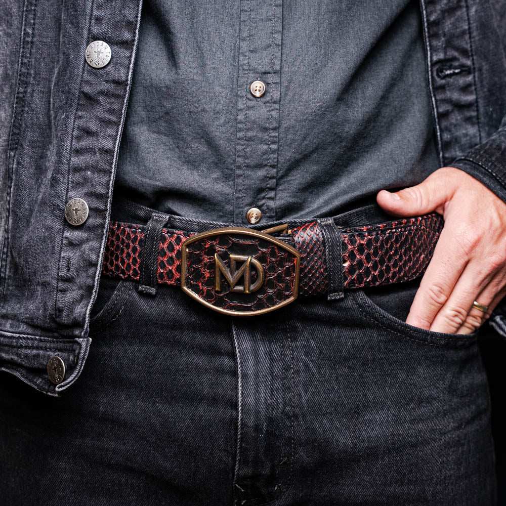 Arkansas Belt BlackCherry - Marco Di Milano - Flyclothing LLC