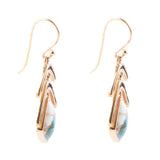 Arrows Blue Turquoise and Spiny Oyster Matrix Golden Drop Earrings - Barse Jewelry - Flyclothing LLC