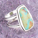 Art Blue Turquoise and Sterling Silver Statement Ring - Barse Jewelry - Flyclothing LLC
