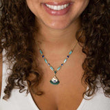 Art Deco Colorful Inlay Golden Necklace - Barse Jewelry - Flyclothing LLC