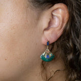 Art Deco Multi Colored Golden Earrings - Barse Jewelry - Flyclothing LLC