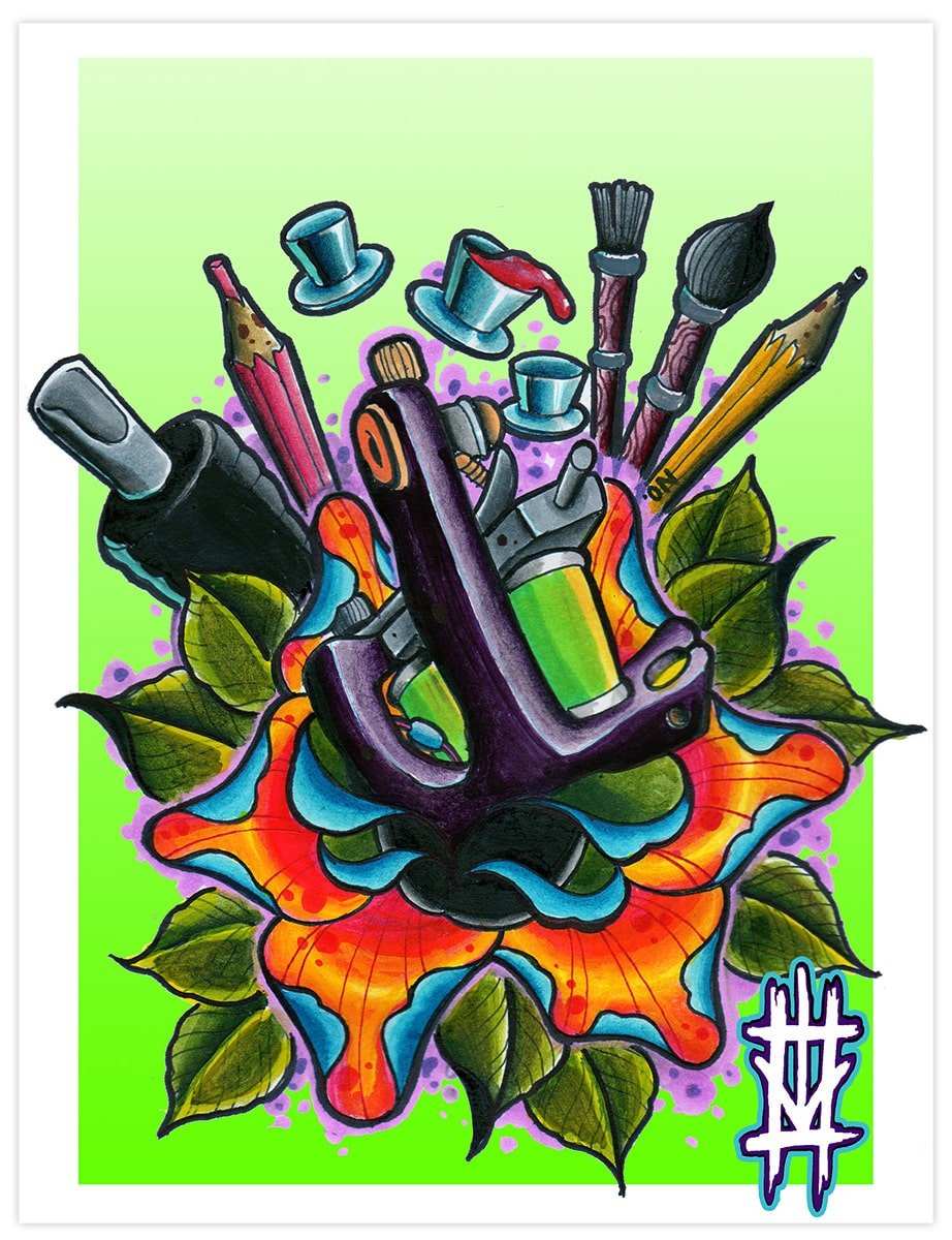 Black Market Art Company Art Rose Print - Black Market Art Company - Flyclothing LLC