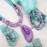 Aruba Blue Abalone Post Golden Drop Earrings - Barse Jewelry - Flyclothing LLC