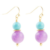 Aruba Purple Jade Golden Drop Earrings - Barse Jewelry - Flyclothing LLC