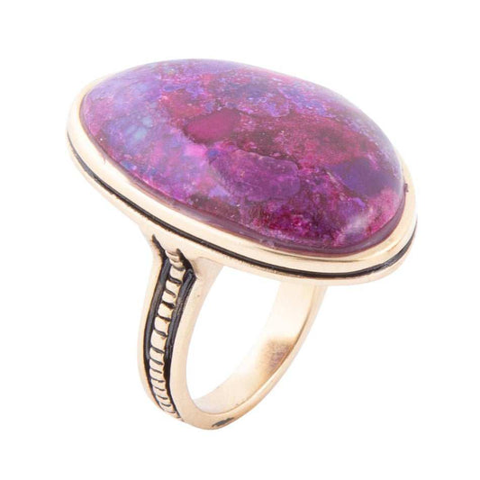 Aruba Purple Turquoise Golden Statement Ring - Barse Jewelry - Flyclothing LLC