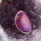 Aruba Purple Turquoise Golden Statement Ring - Barse Jewelry - Flyclothing LLC