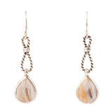 Astro Grey Wood Opal and Sterling Silver Drop Earrings - Barse Jewelry - Flyclothing LLC