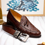 Domenico Belt Brown - Marco Di Milano - Flyclothing LLC