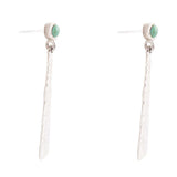 Aztec Blue Turquoise and Sterling Silver Linear Drop Earrings - Barse Jewelry - Flyclothing LLC