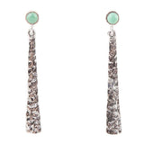 Aztec Blue Turquoise and Sterling Silver Linear Drop Earrings - Barse Jewelry - Flyclothing LLC