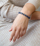 Azul Blue Cubed Lapis Golden Stretch Bracelet - Barse Jewelry - Flyclothing LLC