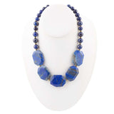 Azul Blue Lapis Golden Statement Necklace - Barse Jewelry - Flyclothing LLC