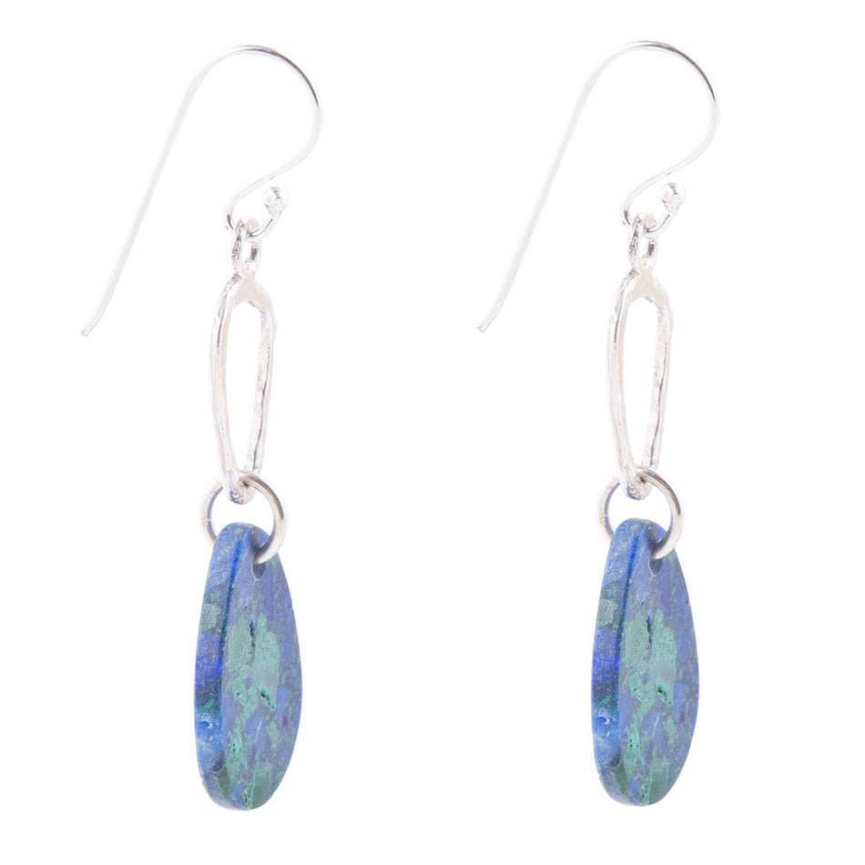 Azurite and Sterling Silver Drop Earrings - Barse Jewelry - Flyclothing LLC