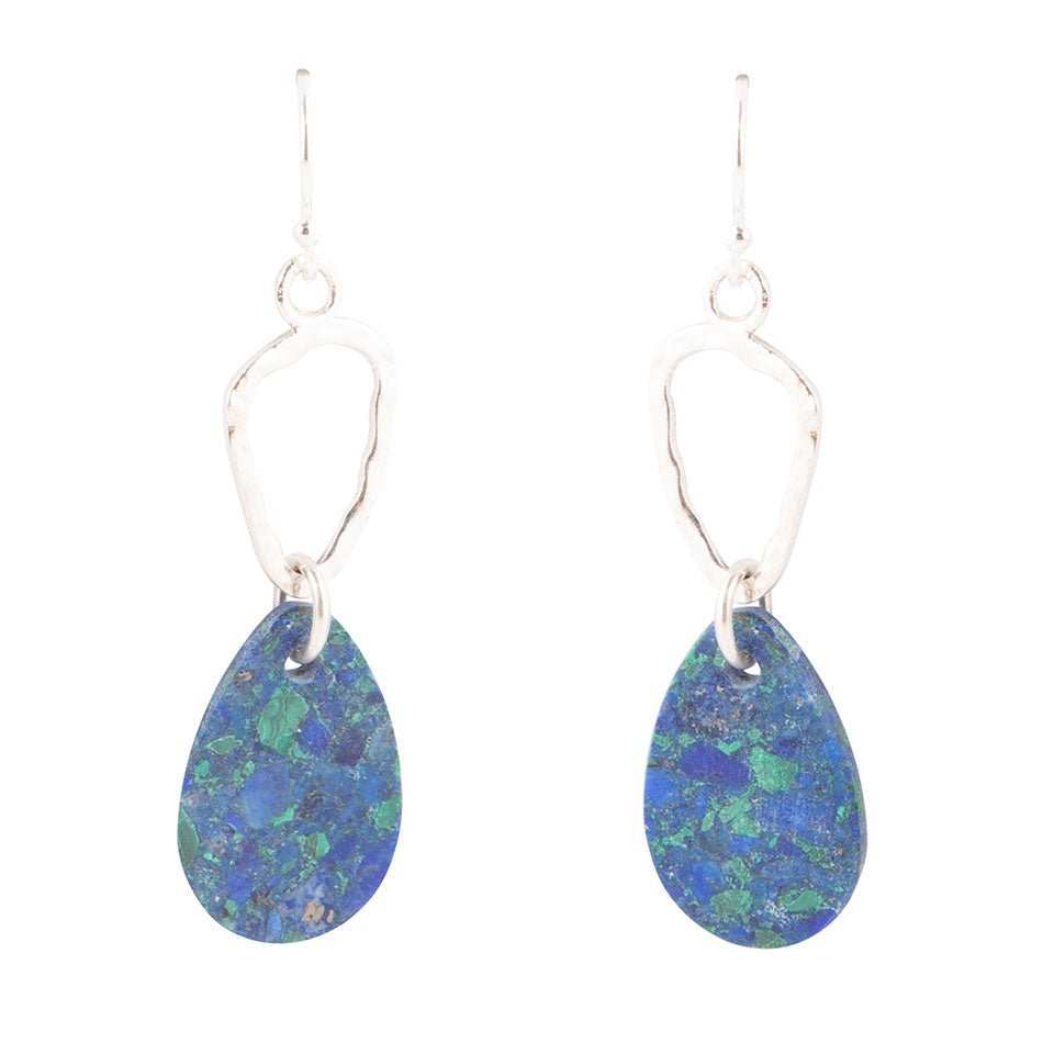 Azurite and Sterling Silver Drop Earrings - Barse Jewelry - Flyclothing LLC