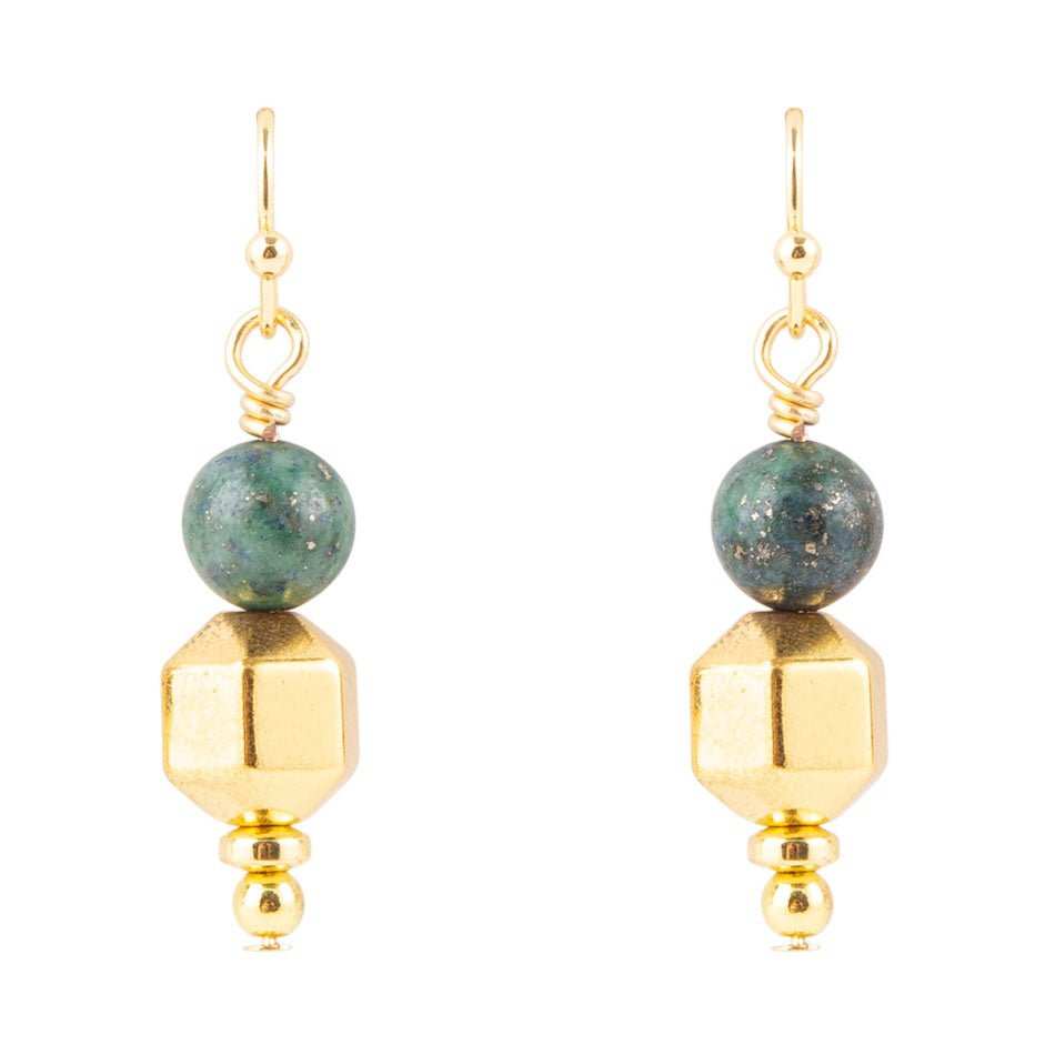 Azurite Drop Earrings - Barse Jewelry - Flyclothing LLC