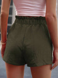 Tied High Waist Shorts with Pockets - Trendsi - Flyclothing LLC