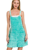 Zenana Woven Double Gauze Acid Washed Romper - Trendsi - Flyclothing LLC