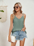 Florira Cutout Eyelet Tank - Trendsi - Flyclothing LLC