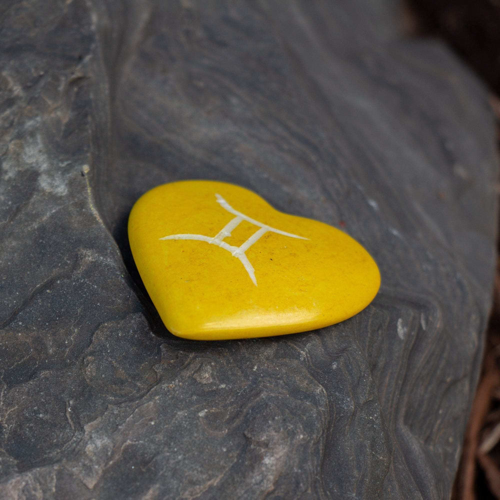 Zodiac Soapstone Hearts, Pack of 5: GEMINI - SMOLArt - Flyclothing LLC