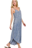 Zenana Lyocell Acid-Washed Jumpsuit - Trendsi - Flyclothing LLC