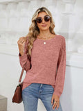 Round Neck Long Sleeve T-Shirt - Trendsi - Flyclothing LLC