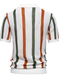 Men's Collared Neck Striped Knit Polo - Trendsi - Flyclothing LLC