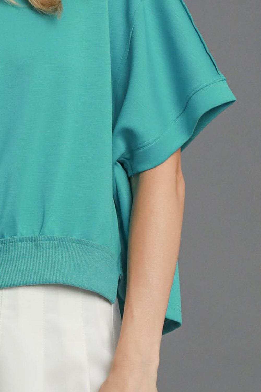 Umgee Full Size Lightweight Cropped Sweatshirt Plus Size - Trendsi - Flyclothing LLC