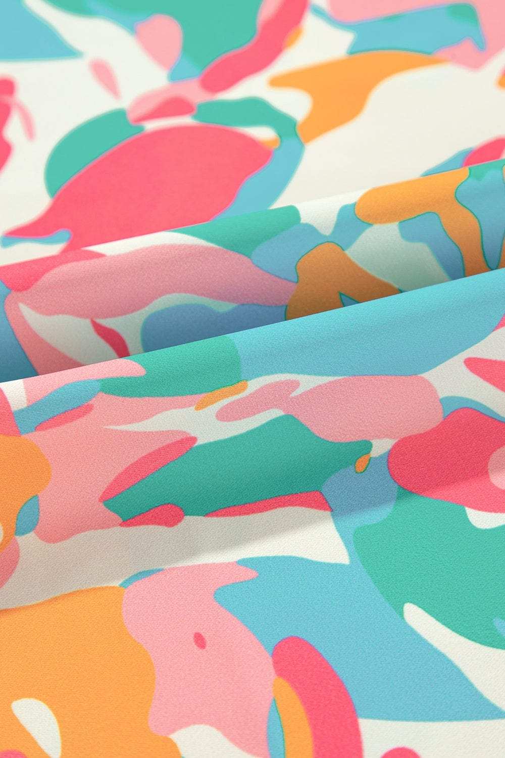 Printed Notched Cap Sleeve Top and Pants Set - Trendsi - Flyclothing LLC