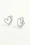 925 Sterling Silver Heart Shape Earrings - Trendsi - Flyclothing LLC