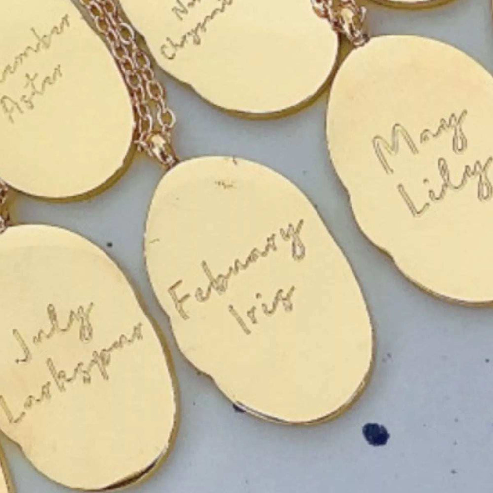 18K Gold-Plated Engraved Pendant Necklace - Trendsi - Flyclothing LLC