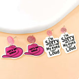 2 Pair Sequin Hat Dangle Earrings - Trendsi - Flyclothing LLC