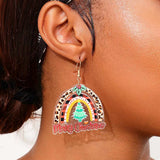 Christmas Rainbow Dangle Earrings - Trendsi - Flyclothing LLC