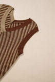 Striped Contrast V-Neck Sweater Vest - Trendsi - Flyclothing LLC