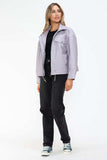 How Dare U Drawstring Hem PU Leather Zip Up Jacket - Trendsi - Flyclothing LLC