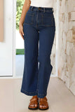 High Waist Bootcut Jeans with Pockets - Trendsi - Flyclothing LLC