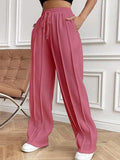 Drawstring Wide Leg Pants with Pockets - Trendsi - Flyclothing LLC