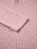 Long Sleeve Thermal Knit Polo Top - Trendsi - Flyclothing LLC