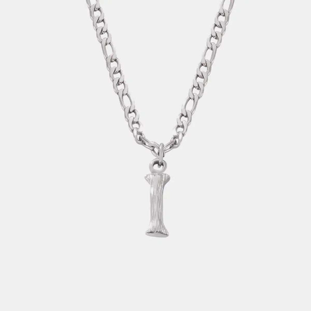 Titanium Steel Letter Pendant Necklace - Trendsi - Flyclothing LLC