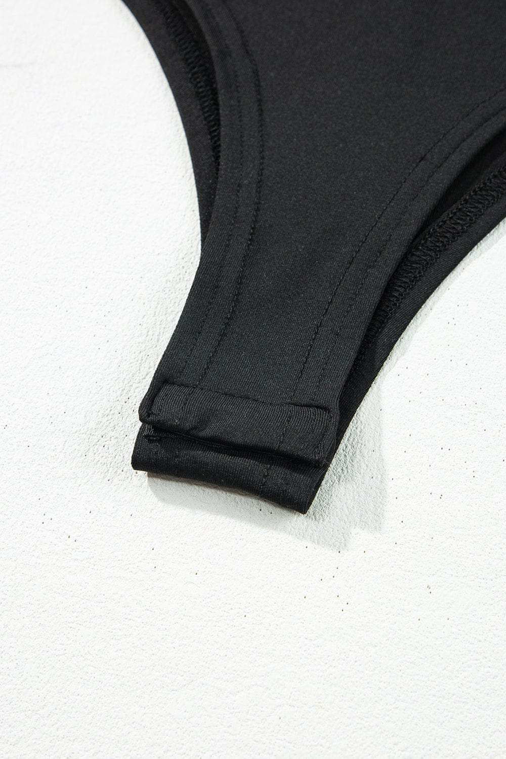 Eyelet Lace Long Sleeve Bodysuit - Trendsi - Flyclothing LLC