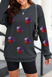 Sequin Pumpkin Long Sleeve Sweatshirt - Trendsi - Flyclothing LLC