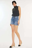 Kancan Distressed High Waist Denim Shorts - Trendsi - Flyclothing LLC