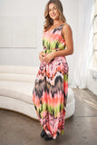 White Birch Tie-Dye Sleeveless Maxi Dress - Trendsi - Flyclothing LLC