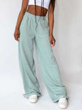 Elastic Waist Wide Leg Pants - Trendsi - Flyclothing LLC