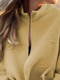 Full Size Textured Knit Zip Up Outerwear Plus Size - Trendsi - Flyclothing LLC