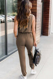 Drawstring Round Neck Sleeveless Jumpsuit - Trendsi - Flyclothing LLC
