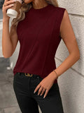 Round Neck Sleeveless Tank - Trendsi - Flyclothing LLC