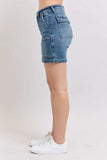 Judy Blue Full Size High Rise Denim Shorts Plus Size - Trendsi - Flyclothing LLC