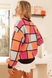 BiBi Multi Color Checker Pattern Sweater - Trendsi - Flyclothing LLC
