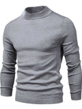 Men's Mock Neck Long Sleeve Sweater - Trendsi - Flyclothing LLC