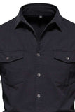 Men's Button Down Collared Neck Shirt - Trendsi - Flyclothing LLC